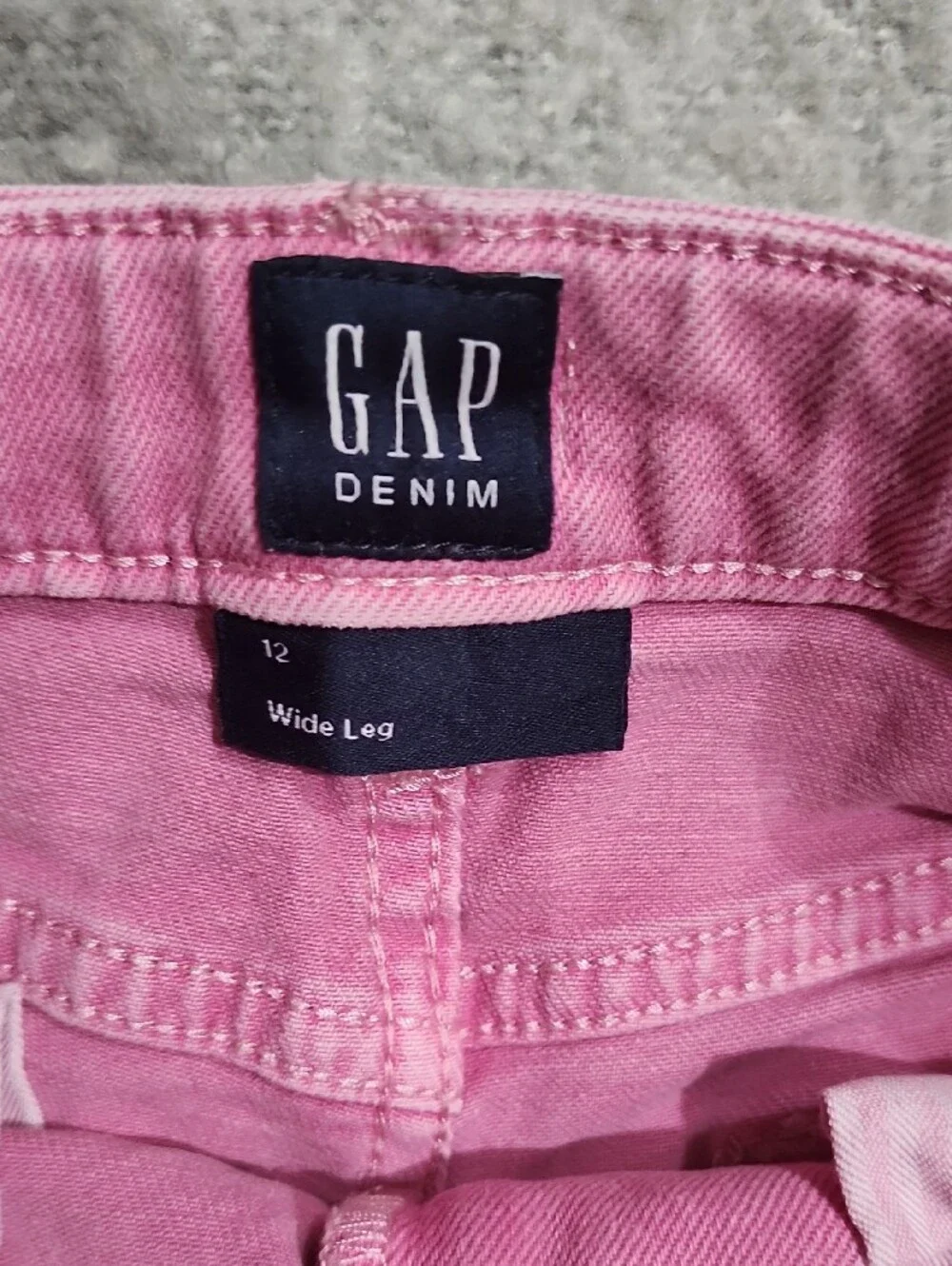 Gap Kids Girls Pink High Rise Stride Wide-Leg Ankle Jeans Sz 10 Tween BarbieCore